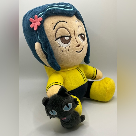 A Rare CORALINE AND THE CAT 8" PLUSH PHUNNY Laika Coraline movie plush - Picture 2 of 4